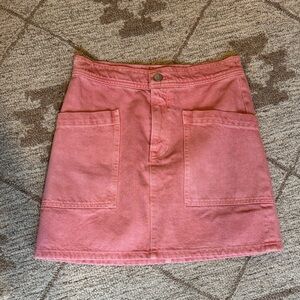 Madewell Pink Mini Skirt with Pockets